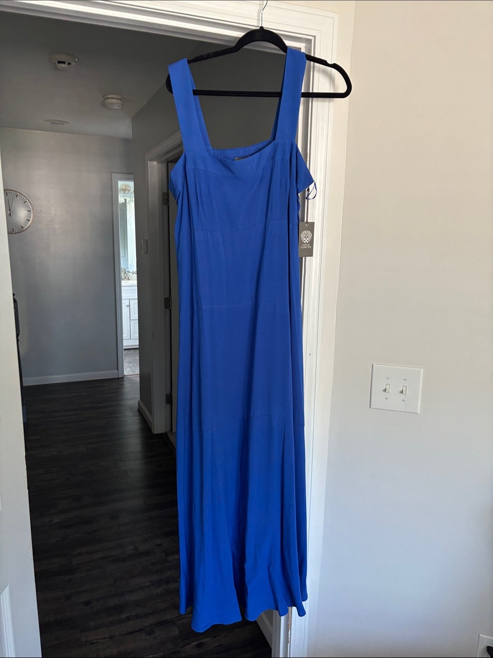 Vince Camuto NWT Elegant Royal Blue Maxi Dress with Wide Straps